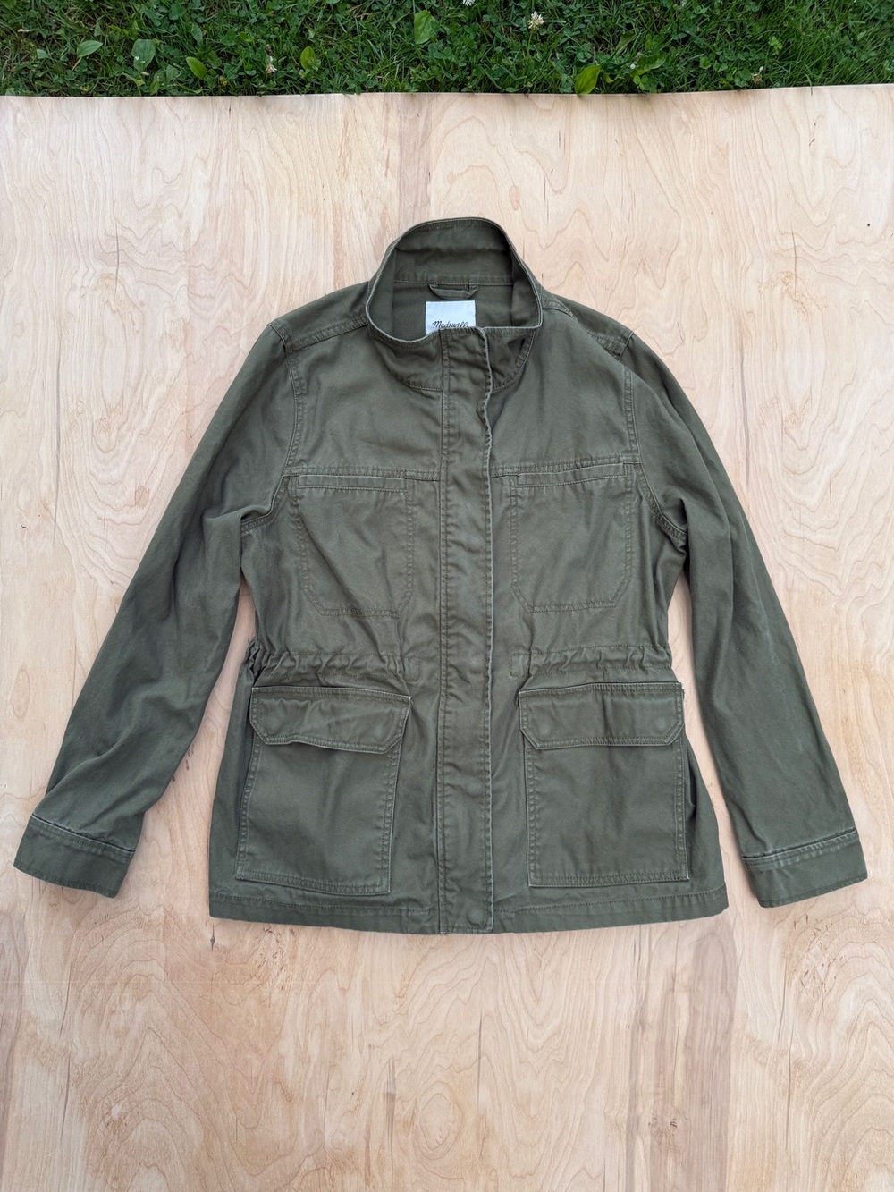 Madewell Women’s Dispatch Olive Green Utility Jacket. Sz Lrg. Ready For FALL!